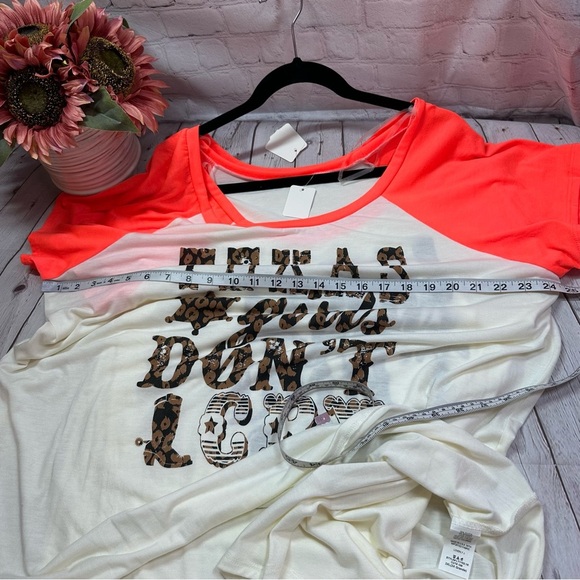 NWT Boutique Texas girls don’t cry oversized Top western boho leopard print - Picture 9 of 9
